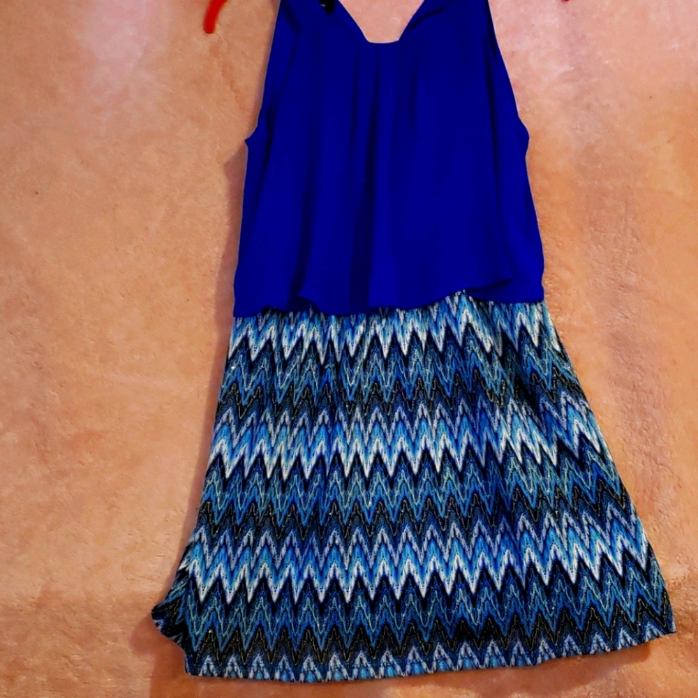 Blue Sleeveless Dress